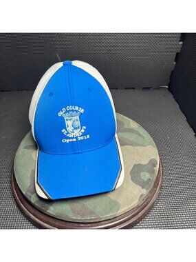 Adidas TaylorMade Old Course St Andrews Open 2015 Golf Cap L/XL Blue & White Adj